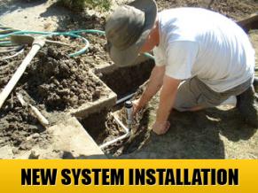 our Fairfield irrigation repair team installing a new system