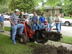 our Fairfield irrigation repair team on a job